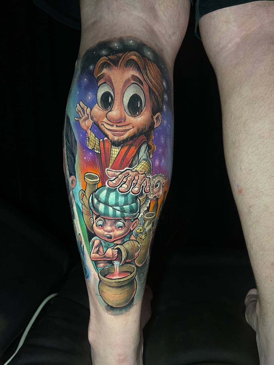 New school tattoo