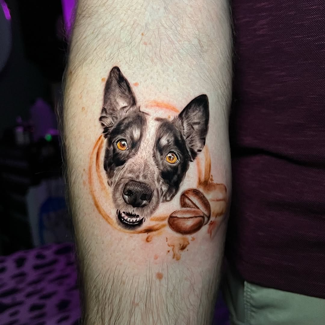 Pet portrait tattoo